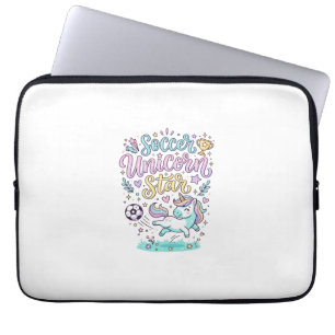 Eenhoring Voetbal Eenhoring Ster Schattig Laptop Sleeve