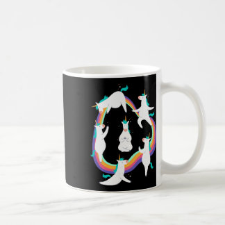 Eenhoring Yoga Zonnegroet Houden Regenboog Meme  Koffiemok