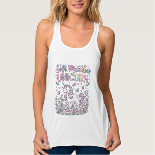 Eenhoring Zachte Weide Eenhoring Schattig Vectoron Tanktop