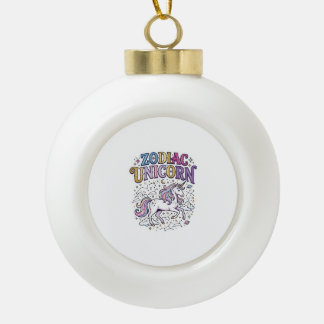 Eenhoring Zodiac Eenhoring Premium Vector Marktpla Keramische Bal Ornament