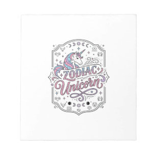 Eenhoring Zodiac Eenhoring Speels Schattig Cadeau  Notitieblok