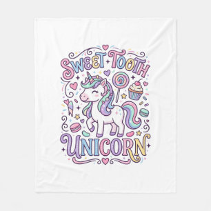 Eenhoring Zoete Tand Eenhoring Origineel Merch Des Fleece Deken