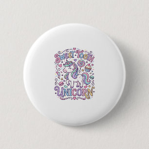Eenhoring Zoete Tand Eenhoring Origineel Merch Des Ronde Button 5,7 Cm