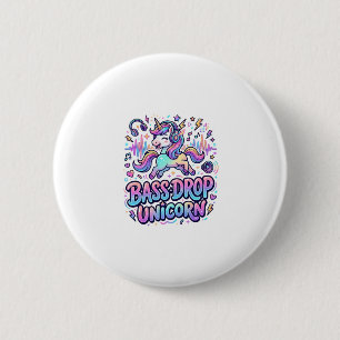 Eenhoringbas Drop Eenhoring Cadeau Idee Typografie Ronde Button 5,7 Cm
