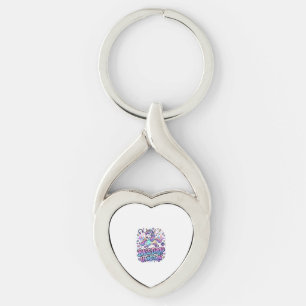 Eenhoringbas Drop Eenhoringcadeau Idee Typografie Sleutelhanger