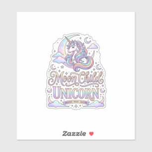 Eenhoringmaan Kind Eenhoring Origineel Zazzle Ontw Sticker