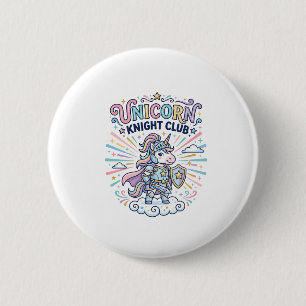 Eenhoringridderclub Printklaar Kleding Grafisch_1 Ronde Button 5,7 Cm