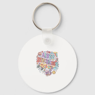 Eenhoringstrand Eenhoringstranding Whimsical Witte Sleutelhanger