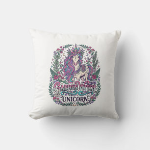 Eenhoringtuin Heks Eenhorn Kleurig Kleding Grap Kussen