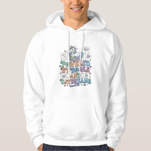 Eenhorn aangedreven door boeken en dagdromen Kawai Hoodie