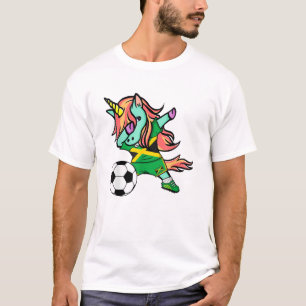 Eenhorn Dab Jamaica Voetbaltenue Jamaicaanse Voetb T-shirt