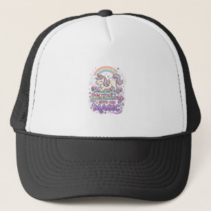 Eenhorn Die In Mijn Magie Reikt Vette Typografie S Trucker Pet