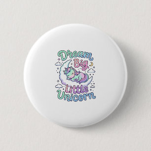 Eenhorn droom groot klein eenhoorn cadeau idee Vec Ronde Button 5,7 Cm