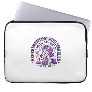 Eenhorn Experimenteert met Glitters Reclame Cut Laptop Sleeve