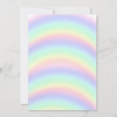 Eenhorn feestje Regenboog 1e Verjaardag grillig me Kaart (Achterkant)