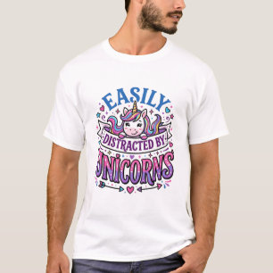 Eenhorn gemakkelijk afgeleid door Eenhorn reclame T-shirt