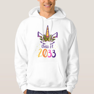 Eenhorn Gezicht Klas Van 2033 Eerste Dag Kleutersc Hoodie