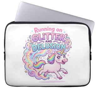Eenhorn hardlopend op Glitter en Verleiding Betove Laptop Sleeve