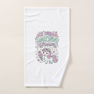 Eenhorn Ijs Eenhorn Droom Schattig Pastel Product Handdoek