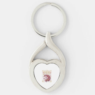 Eenhorn in bloei stijlvol Zazzle ontwerp_1 Sleutelhanger