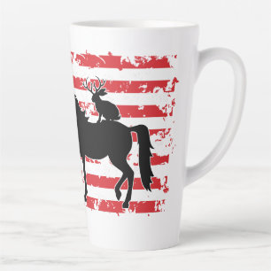 Eenhorn, Jackalope, Bigfoot en de Amerikaanse vlag Latte Mok