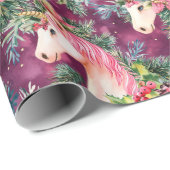 Eenhorn Kerstmis Bloemstuk Cadeaupapier (Rol Hoek)