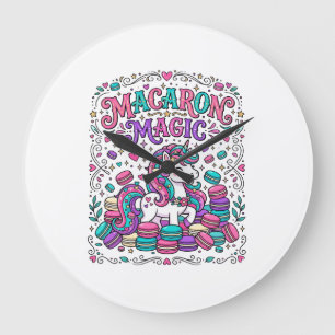 Eenhorn Macaron Magie Kleurrijke Marktplaats Kunst Grote Klok