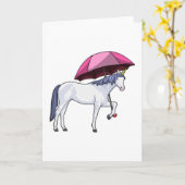 Eenhorn met paraplu kaart (Gele Bloem)