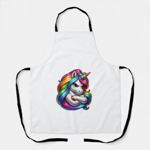 Eenhorn met regenboogmanen kunst tanktop schort