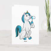 Eenhorn met zeepbellen kaart (Achterkant)