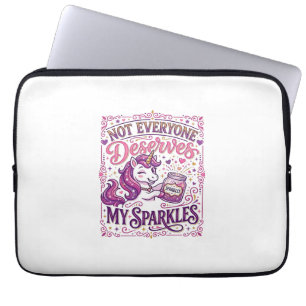 Eenhorn Niet Iedereen Verdient Mijn Glitters Stijl Laptop Sleeve
