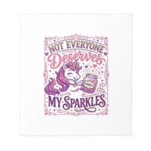 Eenhorn Niet Iedereen Verdient Mijn Glitters Stijl Notitieblok
