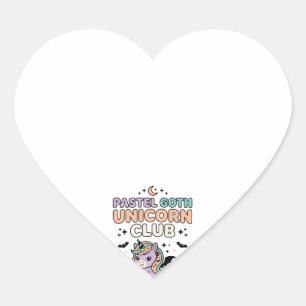 Eenhorn Pastel Goth Eenhorn Club Trendy Grafisch T Hart Sticker