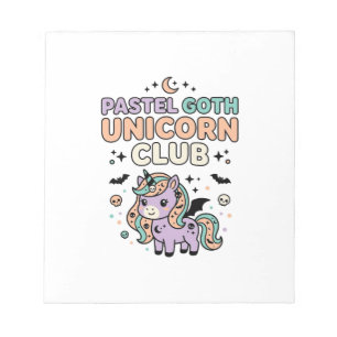 Eenhorn Pastel Goth Eenhorn Club Trendy Grafische  Notitieblok