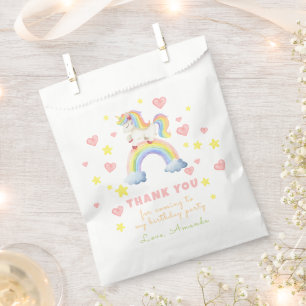 Eenhorn Regenboog Magie Eén Eerste Verjaardag Dank Bedankzakje