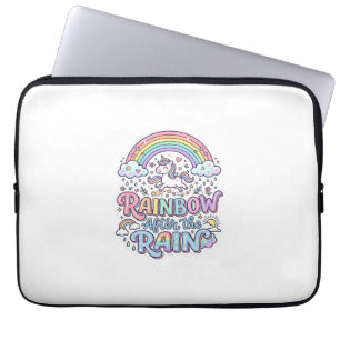 Eenhorn Regenboog Na de Regen Premium Vector Typo Laptop Sleeve