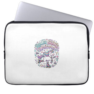 Eenhorn Roller Skates Eenhorn Retro Stijl Grafisch Laptop Sleeve