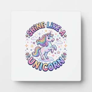 Eenhorn Shine Like a Eenhorn Grafisch Ontwerp T-Sh Fotoplaat