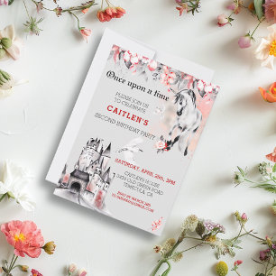 Eenhorn Waterverf Sprookjeskasteel Rode Roos  Kaart