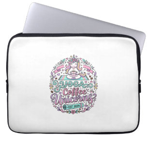 Eenhorn Yoga Koffie Eenhorn Stijlvol T-Shirt Ontwe Laptop Sleeve
