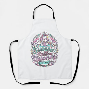 Eenhorn Yoga Koffie Eenhorn Stijlvolle T-Shirt Ont Schort
