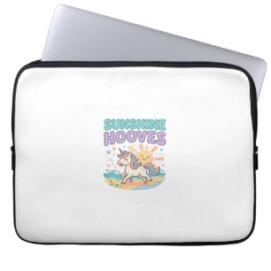 Eenhorn Zonneschijn Hoeven Trendy Grafisch T-shirt Laptop Sleeve