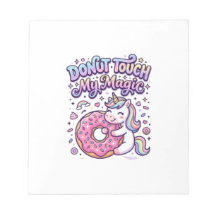 Eenhornige Donut Raak Mijn Magische Cadeau Idee St Notitieblok