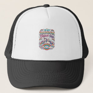 Eenhornige In Mijn Regenboog Droomtijdperk Kleurig Trucker Pet