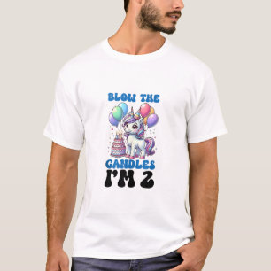 Eenhornige Kinderen 2e Verjaardagsfeest Jongen 2 J T-shirt