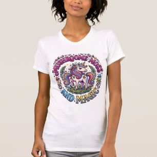 Eenhornige Paddenstoelen Mos en Magie Commercieel T-shirt