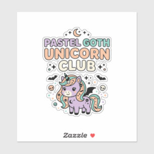 Eenhornige Pastel Goth Eenhornige Club Trendy Graf Sticker