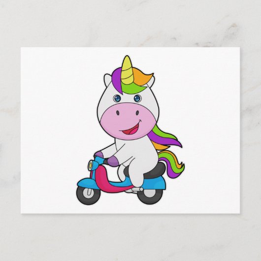 Eenhornige scooter briefkaart (Voorkant)