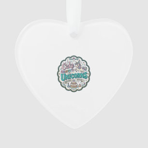 Eenhornige Taart Confetti Eenhornigen POD Klaar PO Ornament