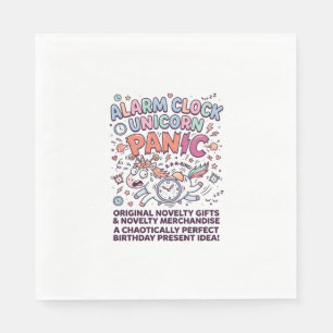 Eenhornige wekker Eenhornige paniek Vet typografie Servet